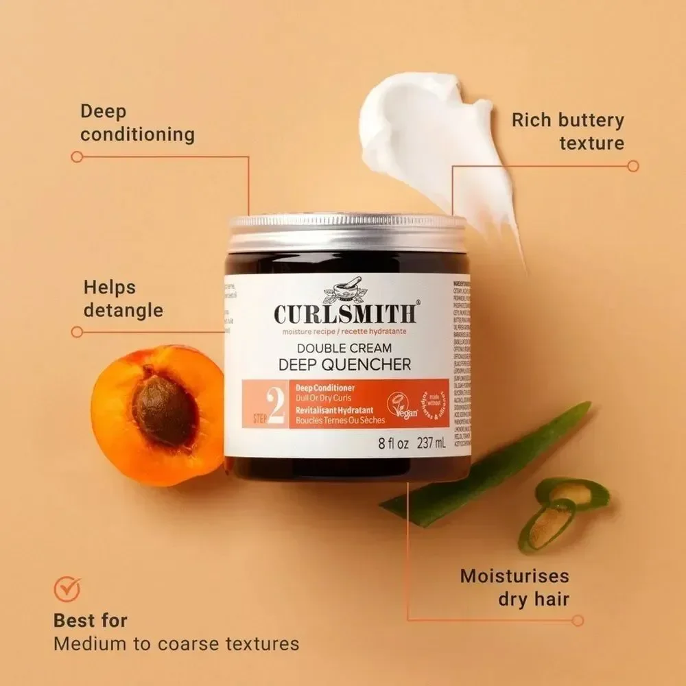 Curlsmith Set Of Double Cream Deep Quencher & Curl Defining Styling Soufflé